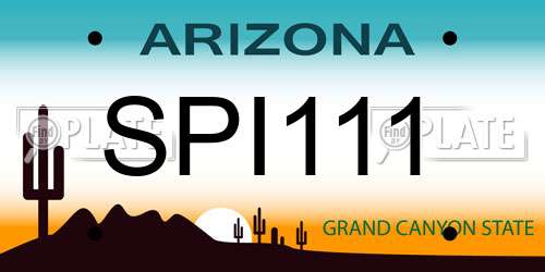SPI111 Arizona License Plate