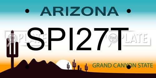 SPI27T Arizona License Plate