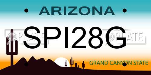 SPI28G Arizona License Plate