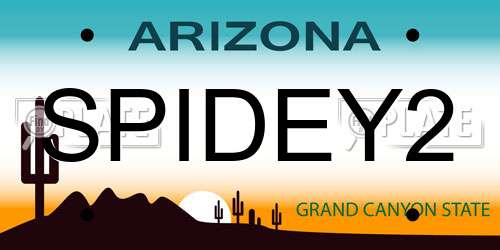 SPIDEY2 Arizona License Plate