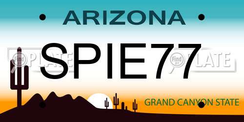 SPIE77 Arizona License Plate