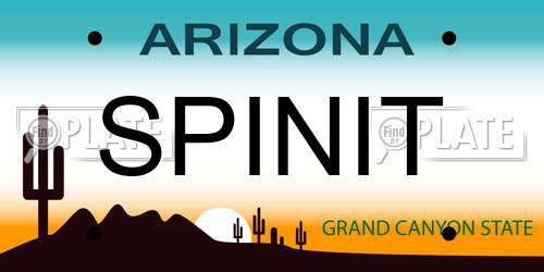 SPINIT Arizona License Plate