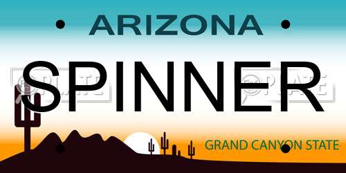 SPINNER Arizona License Plate