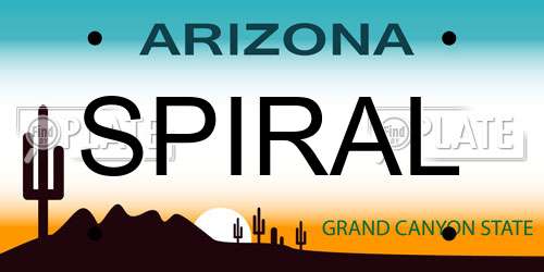 SPIRAL Arizona License Plate