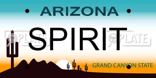 SPIRIT Arizona License Plate