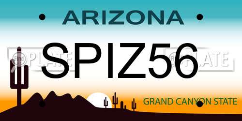 SPIZ56 Arizona License Plate
