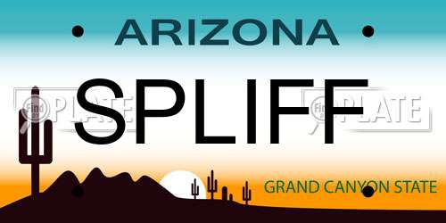 SPLIFF Arizona License Plate
