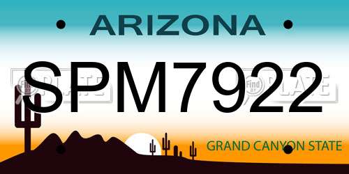 SPM7922 Arizona License Plate