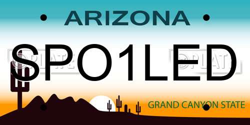 SPO1LED Arizona License Plate