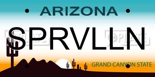 SPRVLLN Arizona License Plate
