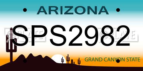 SPS2982 Arizona License Plate