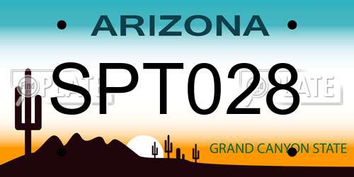 SPT028 Arizona License Plate