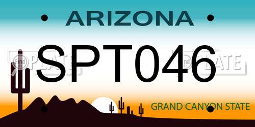 SPT046 Arizona License Plate