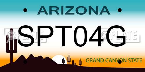 SPT04G Arizona License Plate