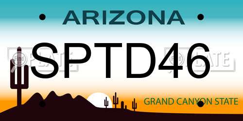 SPTD46 Arizona License Plate
