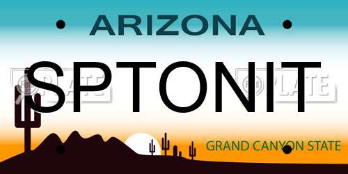 SPTONIT Arizona License Plate