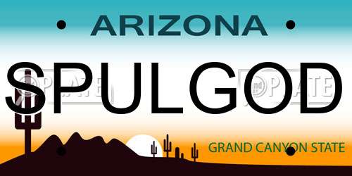 SPULGOD Arizona License Plate