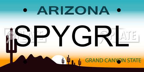 SPYGRL Arizona License Plate