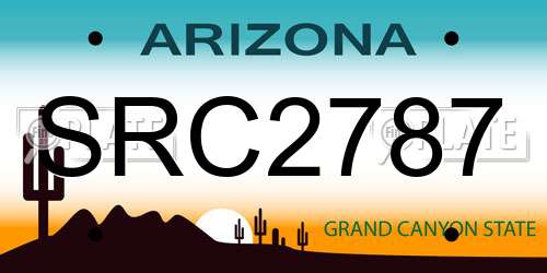 SRC2787 Arizona License Plate
