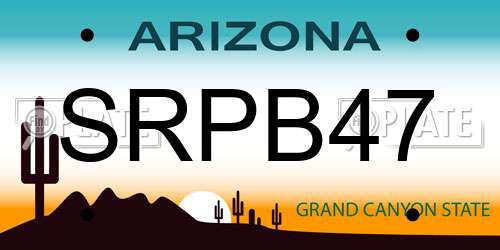 SRPB47 Arizona License Plate