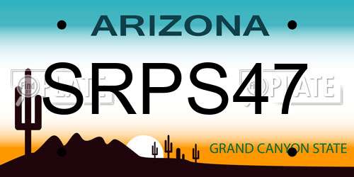 SRPS47 Arizona License Plate