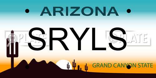 SRYLS Arizona License Plate