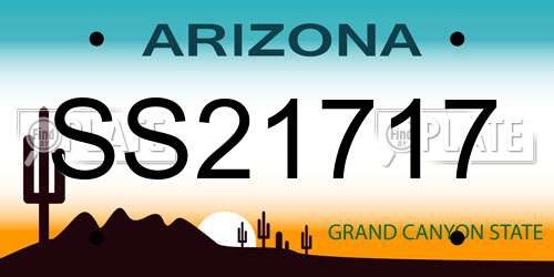 SS21717 Arizona License Plate