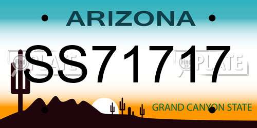 SS71717 Arizona License Plate