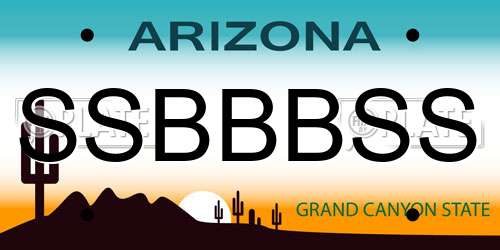 SSBBBSS Arizona License Plate