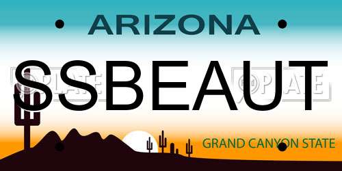 SSBEAUT Arizona License Plate