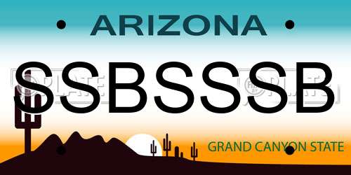 SSBSSSB Arizona License Plate