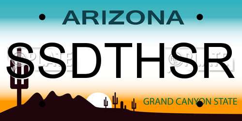 SSDTHSR Arizona License Plate