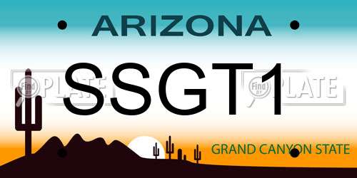 SSGT1 Arizona License Plate