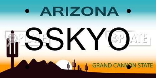 SSKYO Arizona License Plate