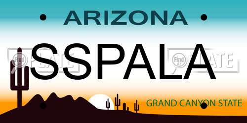 SSPALA Arizona License Plate