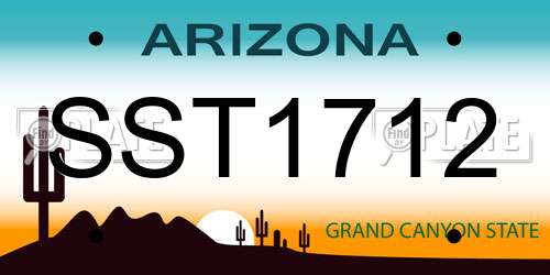 SST1712 Arizona License Plate
