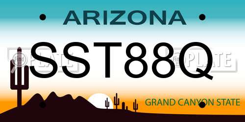 SST88Q Arizona License Plate