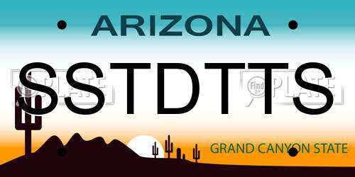 SSTDTTS Arizona License Plate