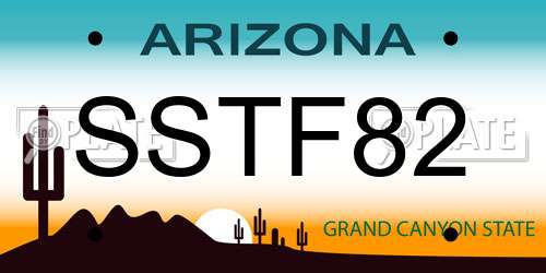 SSTF82 Arizona License Plate