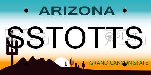 SSTOTTS Arizona License Plate
