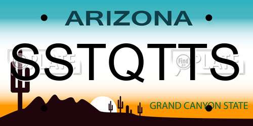 SSTQTTS Arizona License Plate