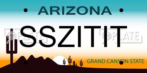 SSZITIT Arizona License Plate
