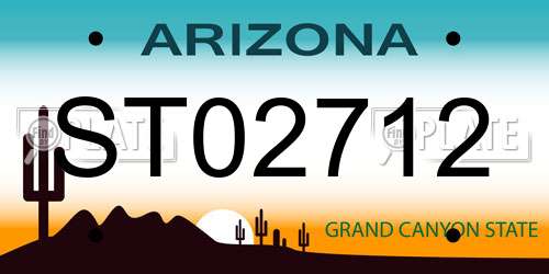 ST02712 Arizona License Plate