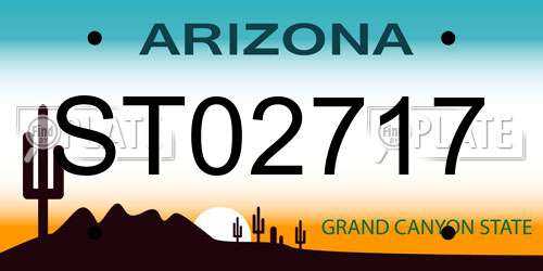 ST02717 Arizona License Plate