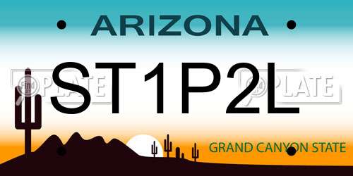 ST1P2L Arizona License Plate