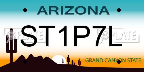 ST1P7L Arizona License Plate