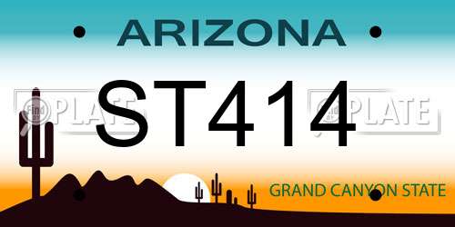 ST414 Arizona License Plate