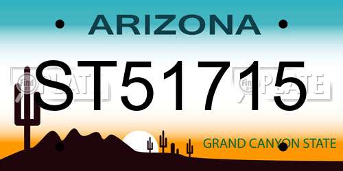 ST51715 Arizona License Plate