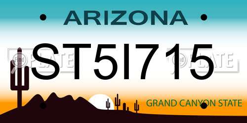 ST5I715 Arizona License Plate