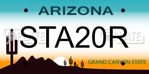 STA20R Arizona License Plate